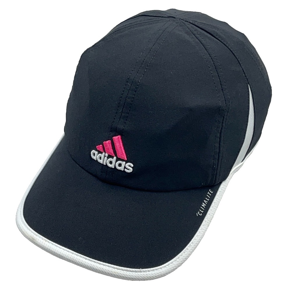Adidas Hat Cap Womens Strap Back Performance Running Clima Lite Pink Logo